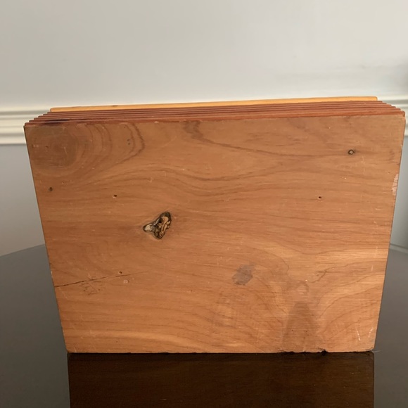 Retro Wooden Cedar Playing Card Storage Case “Land of the Pilgrims” Plymouth, MA - Picture 7 of 7